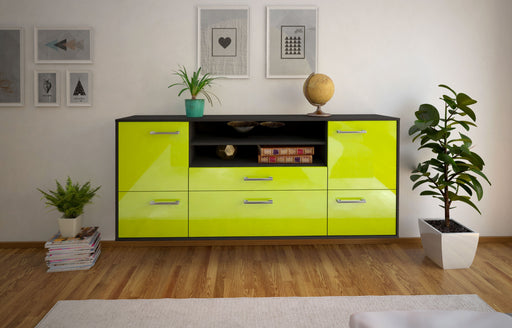 Sideboard Elk Grove, Gruen Front (180x79x35cm) - Stil.Zeit Möbel GmbH