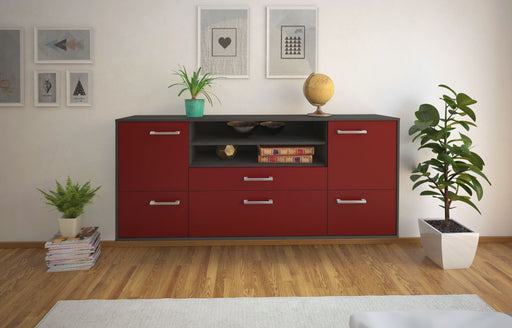 Sideboard Elk Grove, Bordeaux Front (180x79x35cm) - Stil.Zeit Möbel GmbH