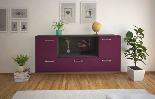 Sideboard Sunnyvale, Lila Front (180x79x35cm) - Stil.Zeit Möbel GmbH