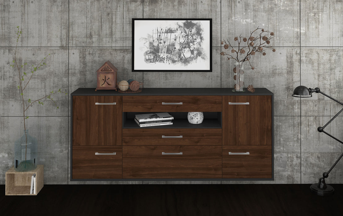 Sideboard Savannah, Walnuss Front (180x79x35cm) - Stil.Zeit Möbel GmbH