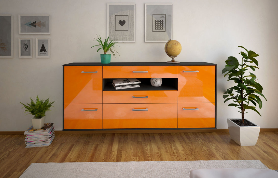 Sideboard Savannah, Orange Front (180x79x35cm) - Stil.Zeit Möbel GmbH