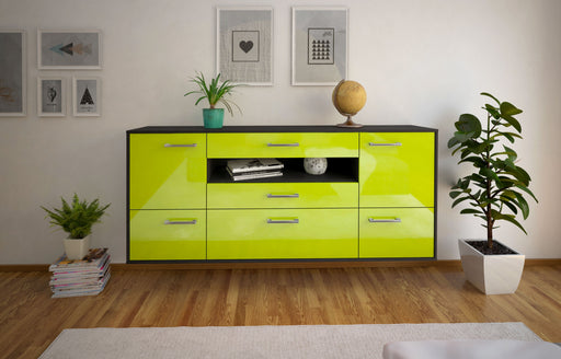 Sideboard Savannah, Gruen Front (180x79x35cm) - Stil.Zeit Möbel GmbH