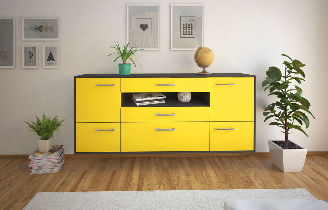 Sideboard Savannah, Gelb Front (180x79x35cm) - Stil.Zeit Möbel GmbH