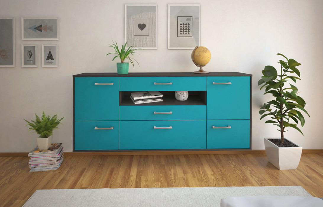 Sideboard Savannah, Tuerkis Front (180x79x35cm) - Stil.Zeit Möbel GmbH