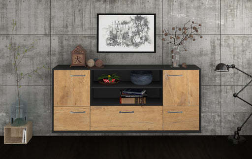 Sideboard Sterling Heights, Eiche Front (180x79x35cm) - Stil.Zeit Möbel GmbH