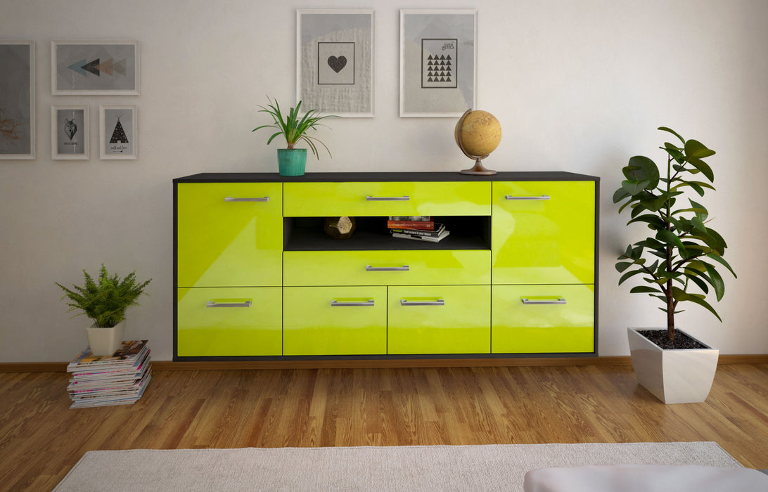 Sideboard McAllen, Gruen Front (180x79x35cm) - Stil.Zeit Möbel GmbH