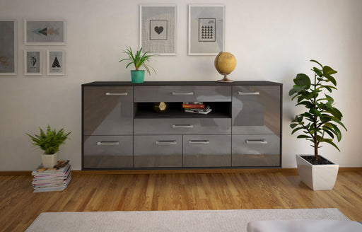 Sideboard McAllen, Grau Front (180x79x35cm) - Stil.Zeit Möbel GmbH