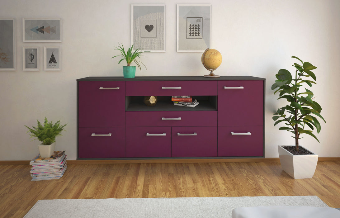 Sideboard McAllen, Lila Front (180x79x35cm) - Stil.Zeit Möbel GmbH