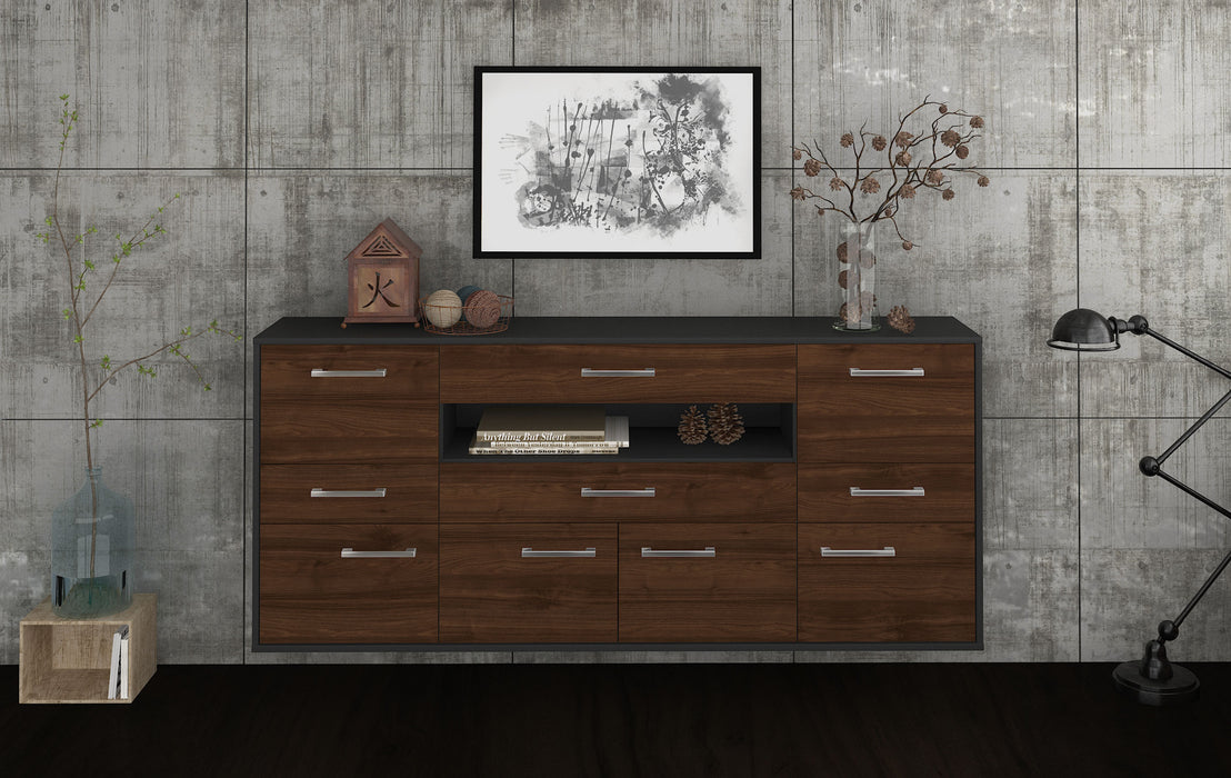 Sideboard Coral Springs, Walnuss Front (180x79x35cm) - Stil.Zeit Möbel GmbH