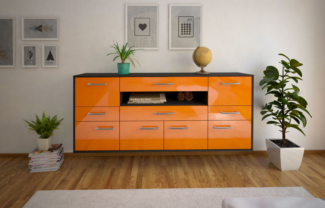 Sideboard Coral Springs, Orange Front (180x79x35cm) - Stil.Zeit Möbel GmbH