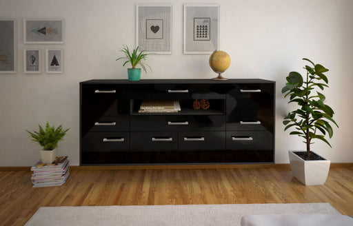 Sideboard Coral Springs, Schwarz Front (180x79x35cm) - Stil.Zeit Möbel GmbH