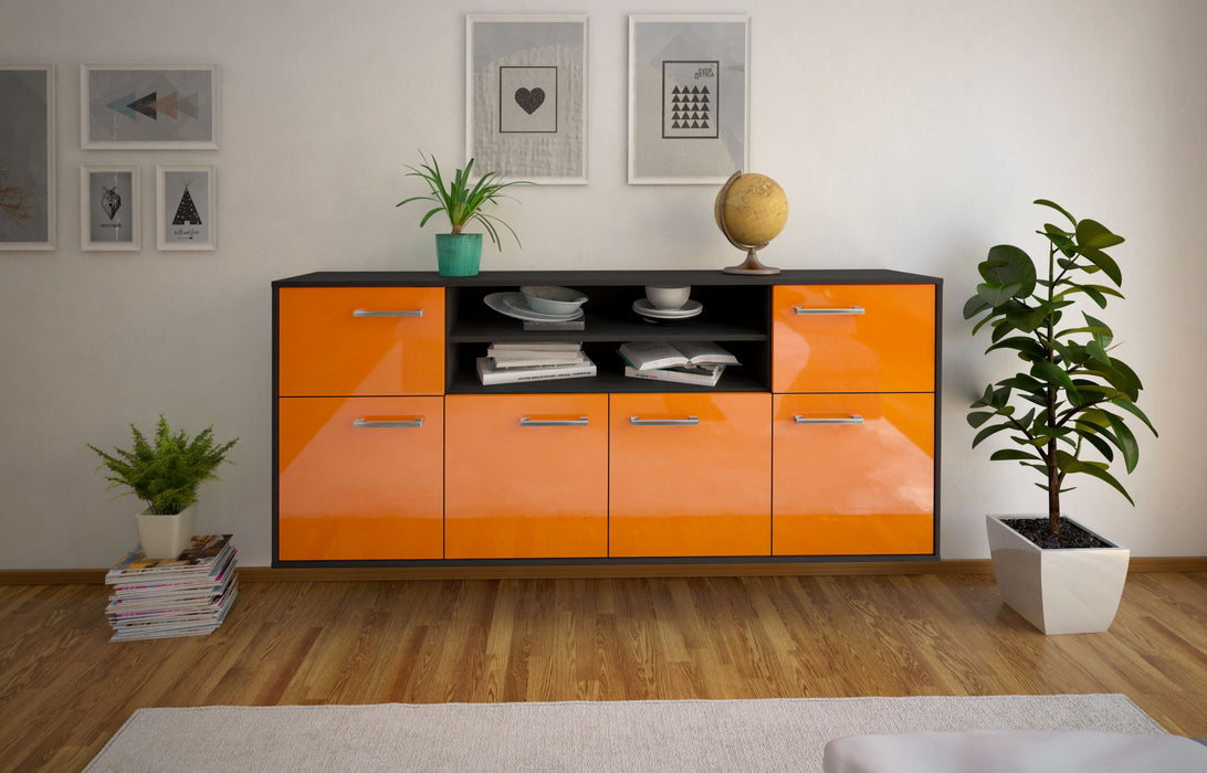 Sideboard Cedar Rapids, Orange Front (180x79x35cm) - Stil.Zeit Möbel GmbH