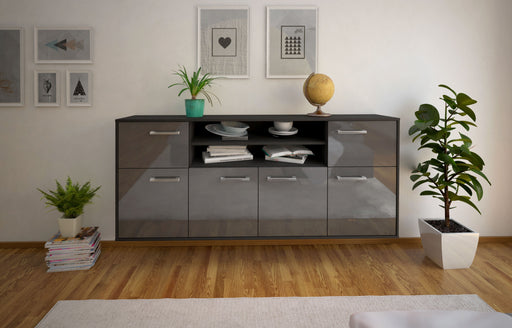 Sideboard Cedar Rapids, Grau Front (180x79x35cm) - Stil.Zeit Möbel GmbH