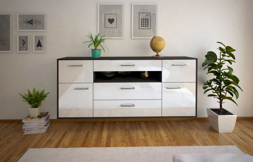 Sideboard Elizabeth, Weiß Front (180x79x35cm) - Stil.Zeit Möbel GmbH