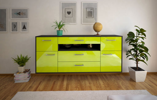 Sideboard Elizabeth, Gruen Front (180x79x35cm) - Stil.Zeit Möbel GmbH