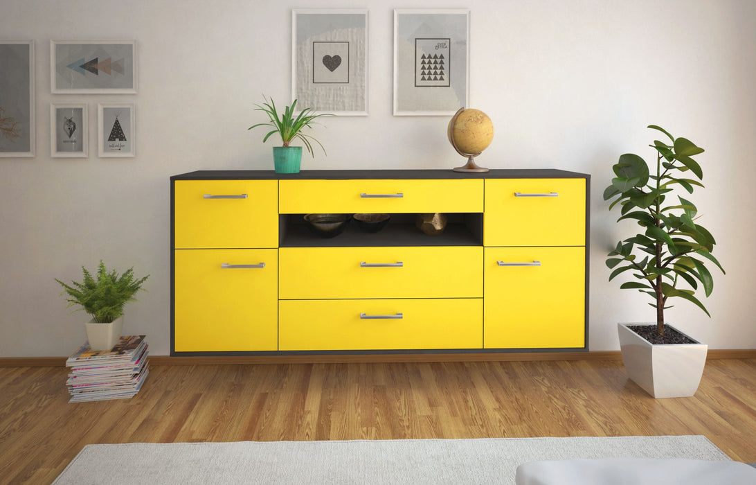 Sideboard Elizabeth, Gelb Front (180x79x35cm) - Stil.Zeit Möbel GmbH