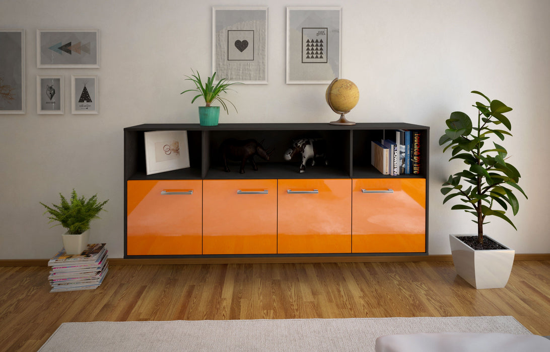 Sideboard Columbia, Orange Front (180x79x35cm) - Stil.Zeit Möbel GmbH