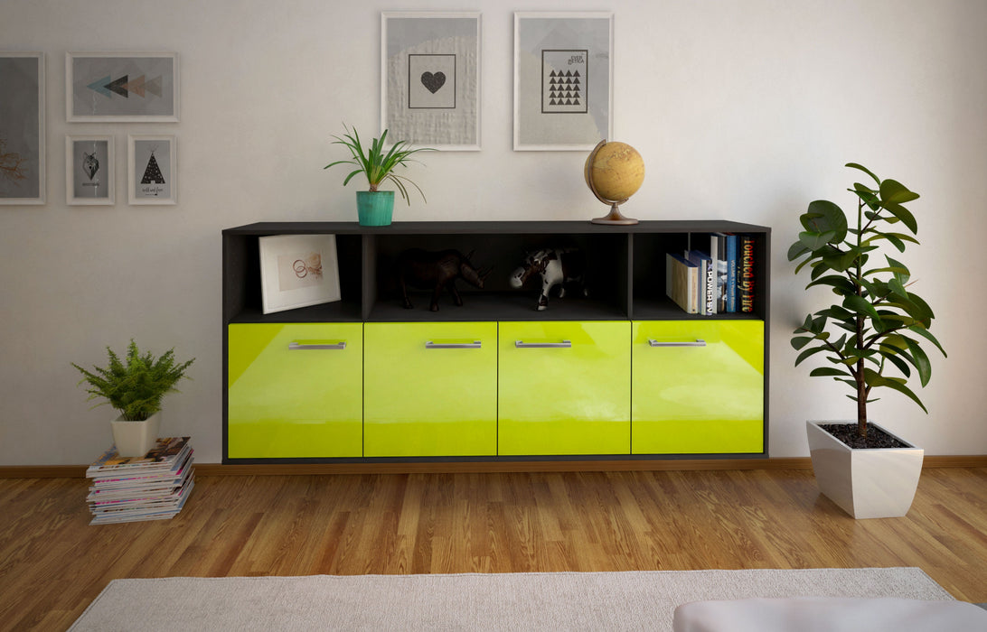 Sideboard Columbia, Gruen Front (180x79x35cm) - Stil.Zeit Möbel GmbH