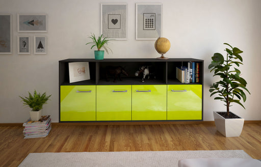 Sideboard Columbia, Gruen Front (180x79x35cm) - Stil.Zeit Möbel GmbH