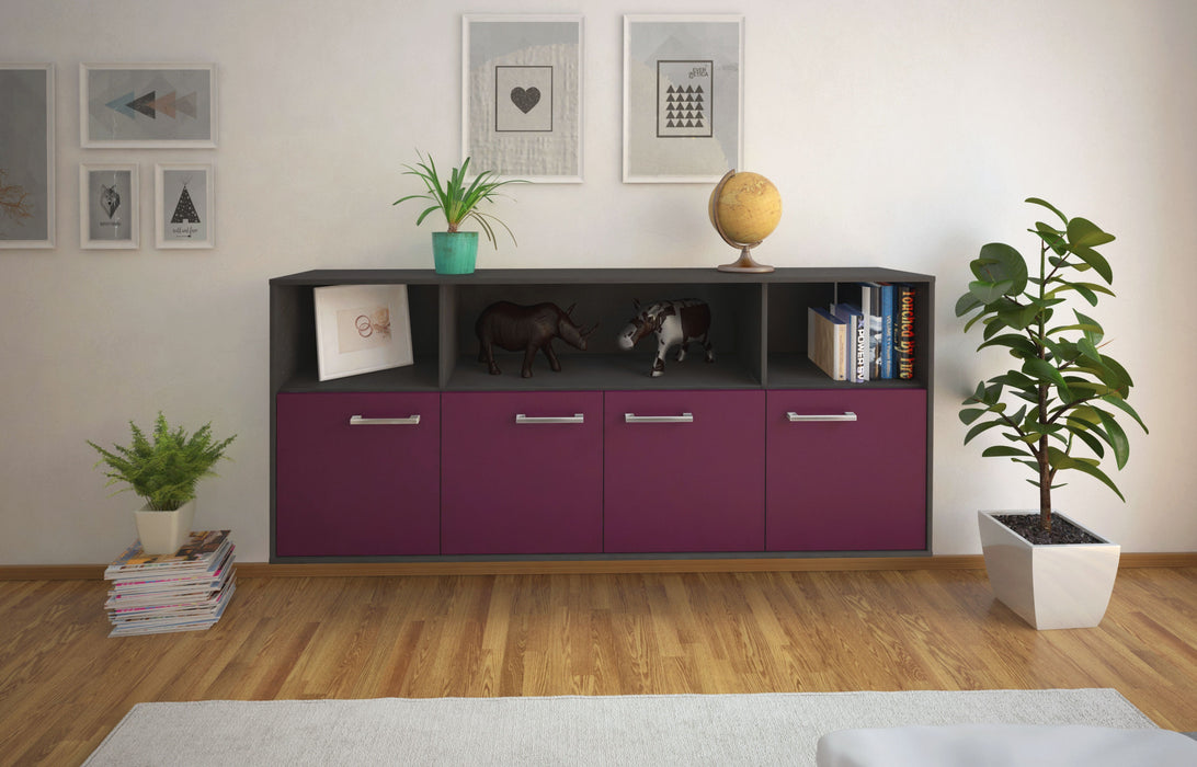 Sideboard Columbia, Lila Front (180x79x35cm) - Stil.Zeit Möbel GmbH