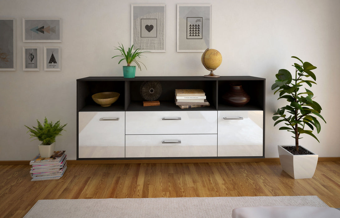 Sideboard Hartford, Weiß Front (180x79x35cm) - Stil.Zeit Möbel GmbH