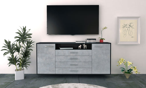 Sideboard New Haven, Beton Front (180x79x35cm) - Stil.Zeit Möbel GmbH