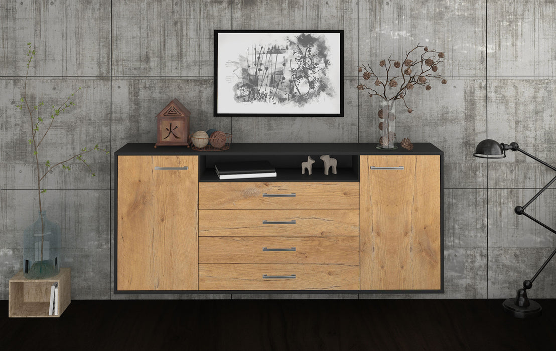 Sideboard New Haven, Eiche Front (180x79x35cm) - Stil.Zeit Möbel GmbH