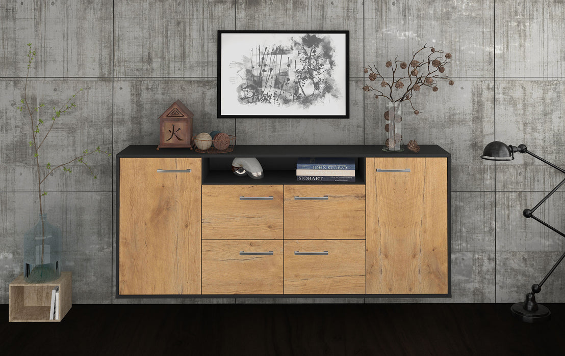 Sideboard Carrollton, Eiche Front (180x79x35cm) - Stil.Zeit Möbel GmbH