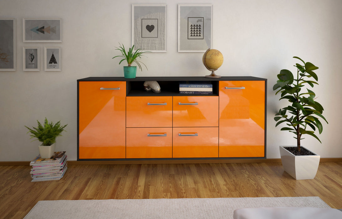 Sideboard Carrollton, Orange Front (180x79x35cm) - Stil.Zeit Möbel GmbH