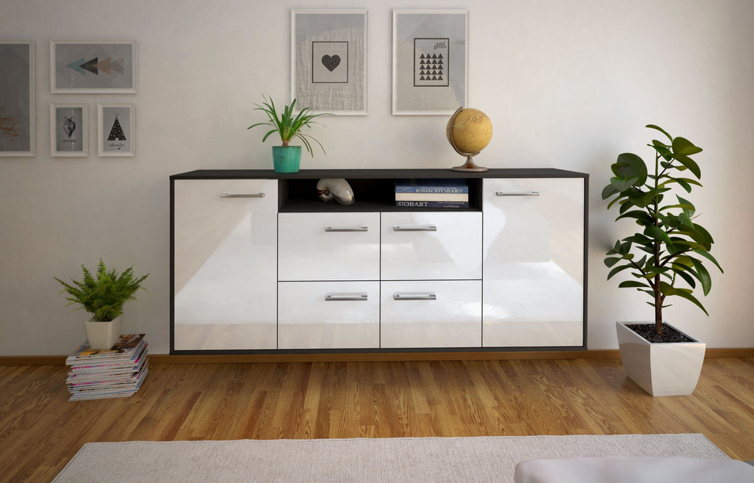 Sideboard Carrollton, Weiß Front (180x79x35cm) - Stil.Zeit Möbel GmbH