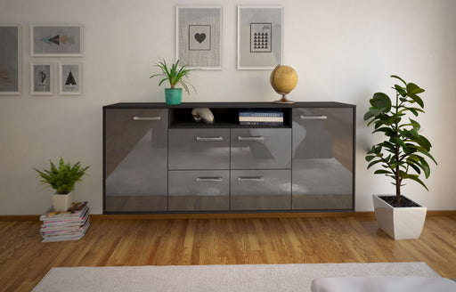 Sideboard Carrollton, Grau Front (180x79x35cm) - Stil.Zeit Möbel GmbH