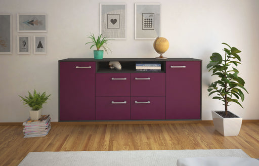 Sideboard Carrollton, Lila Front (180x79x35cm) - Stil.Zeit Möbel GmbH