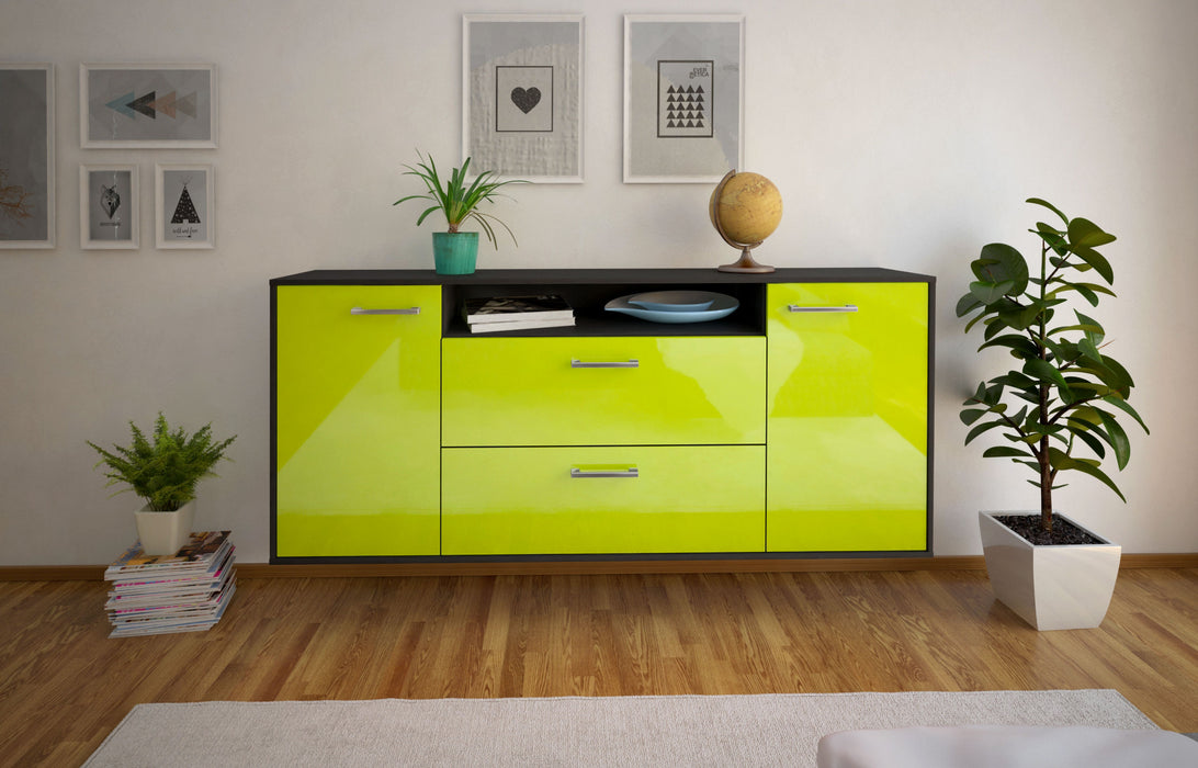 Sideboard Thousand Oaks, Gruen Front (180x79x35cm) - Stil.Zeit Möbel GmbH