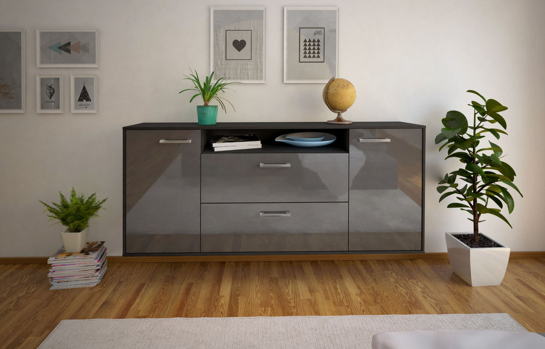 Sideboard Thousand Oaks, Grau Front (180x79x35cm) - Stil.Zeit Möbel GmbH