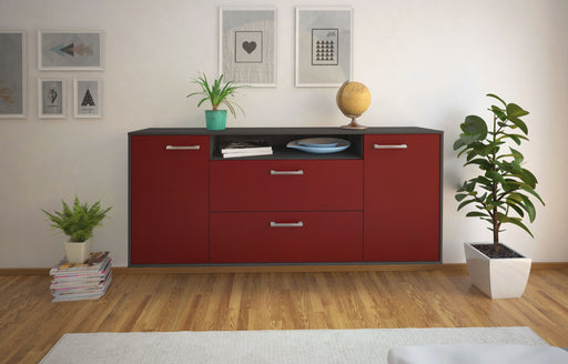 Sideboard Thousand Oaks, Bordeaux Front (180x79x35cm) - Stil.Zeit Möbel GmbH