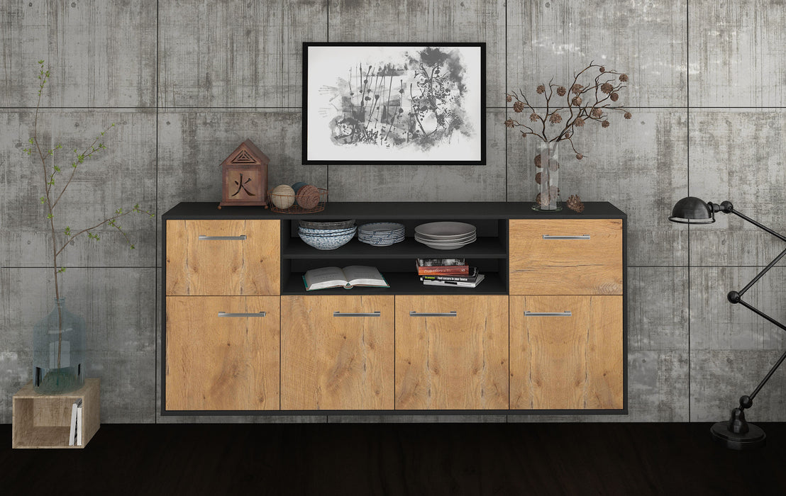 Sideboard Topeka, Eiche Front (180x79x35cm) - Stil.Zeit Möbel GmbH