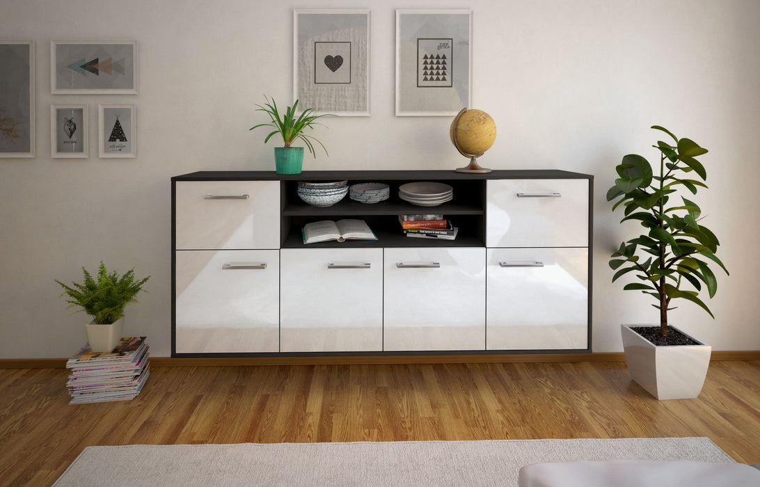 Sideboard Topeka, Weiß Front (180x79x35cm) - Stil.Zeit Möbel GmbH