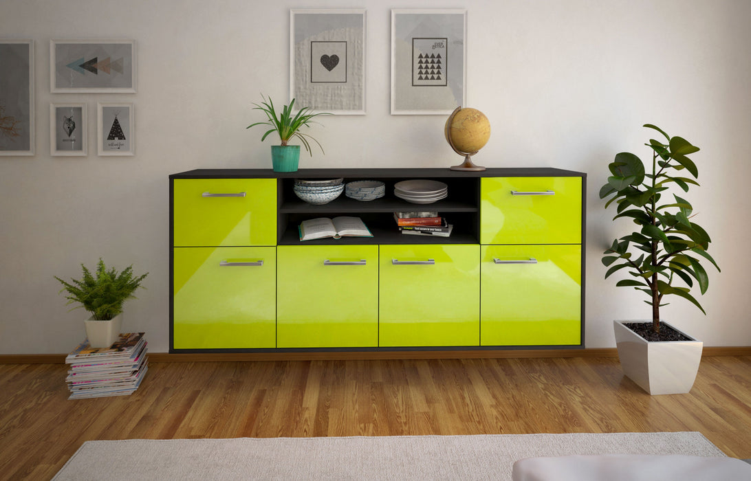 Sideboard Topeka, Gruen Front (180x79x35cm) - Stil.Zeit Möbel GmbH