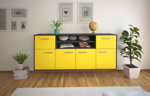 Sideboard Topeka, Gelb Front (180x79x35cm) - Stil.Zeit Möbel GmbH