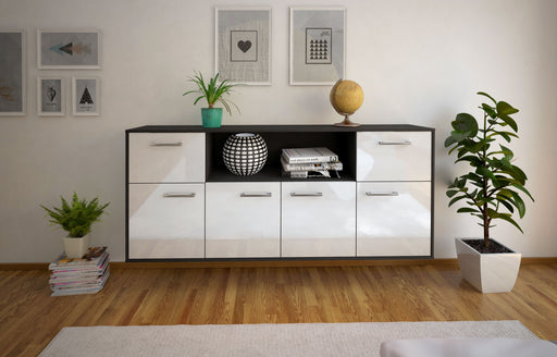 Sideboard West Valley City, Weiß Front (180x79x35cm) - Stil.Zeit Möbel GmbH