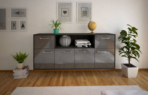 Sideboard West Valley City, Grau Front (180x79x35cm) - Stil.Zeit Möbel GmbH