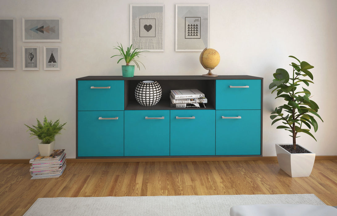 Sideboard West Valley City, Tuerkis Front (180x79x35cm) - Stil.Zeit Möbel GmbH