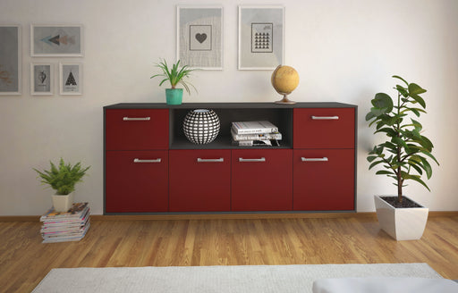 Sideboard West Valley City, Bordeaux Front (180x79x35cm) - Stil.Zeit Möbel GmbH