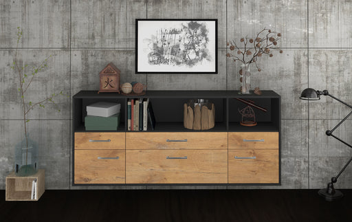 Sideboard Cary, Eiche Front (180x79x35cm) - Stil.Zeit Möbel GmbH