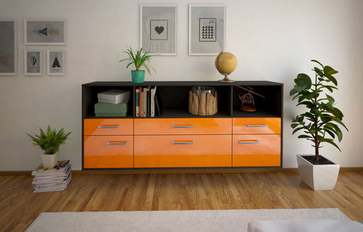 Sideboard Cary, Orange Front (180x79x35cm) - Stil.Zeit Möbel GmbH