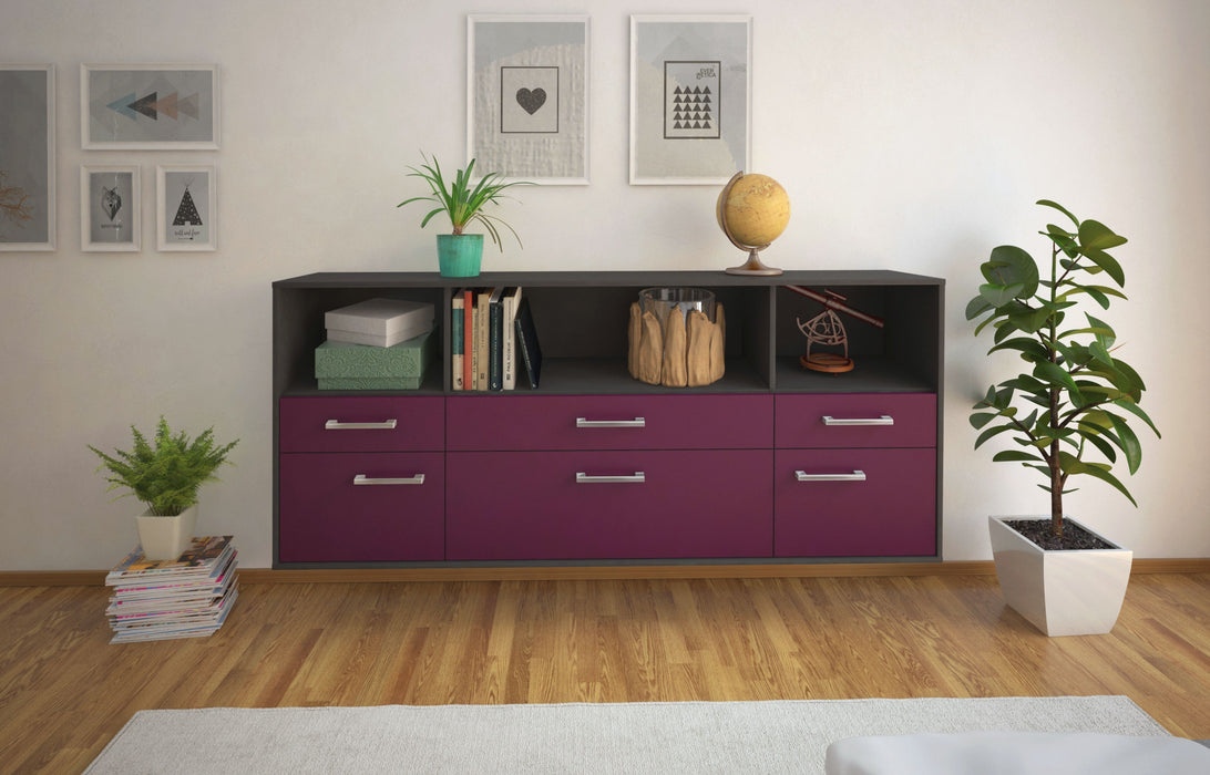 Sideboard Bellevue, Lila Front (180x79x35cm) - Stil.Zeit Möbel GmbH