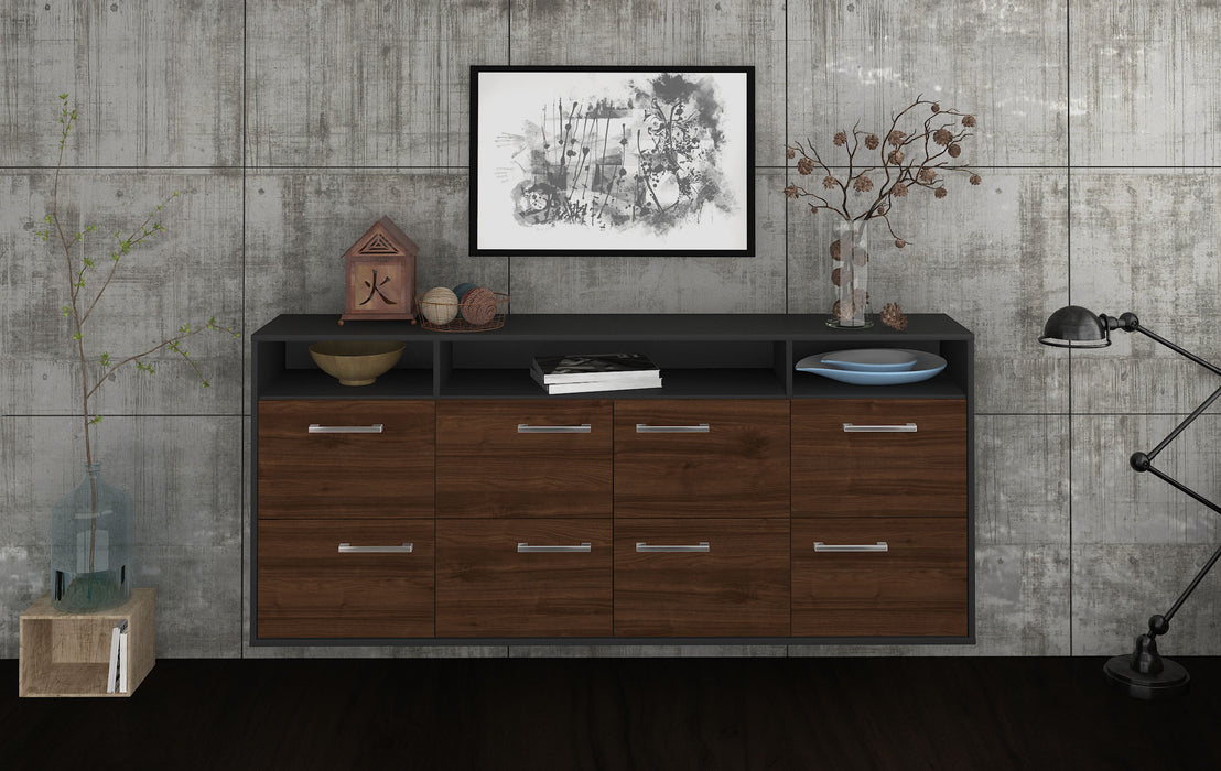 Sideboard Concord, Walnuss Front (180x79x35cm) - Stil.Zeit Möbel GmbH