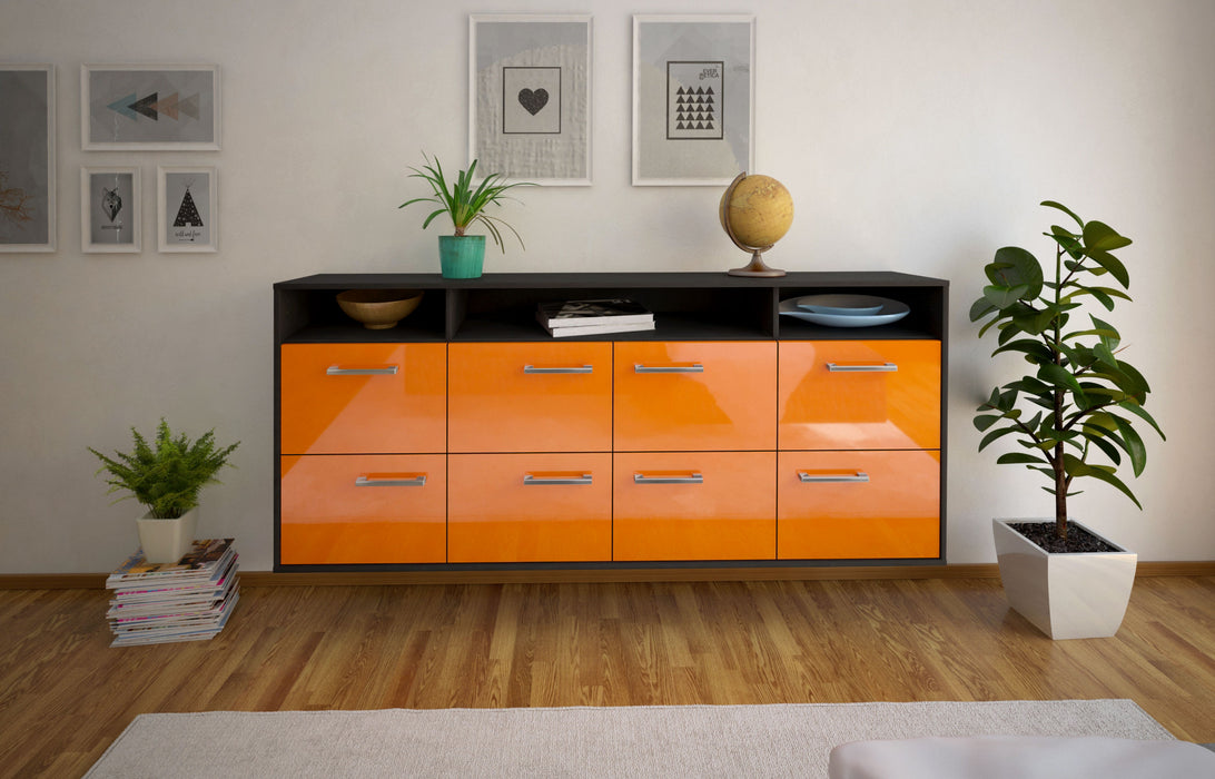 Sideboard Concord, Orange Front (180x79x35cm) - Stil.Zeit Möbel GmbH