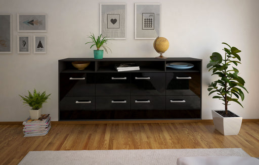 Sideboard Concord, Schwarz Front (180x79x35cm) - Stil.Zeit Möbel GmbH