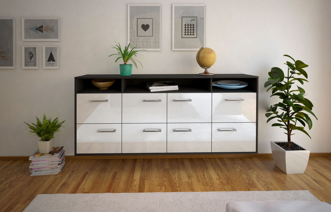 Sideboard Concord, Weiß Front (180x79x35cm) - Stil.Zeit Möbel GmbH